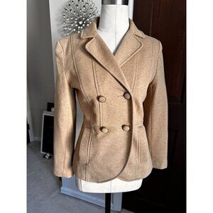 H&M tan double breasted blazer jacket Size 6